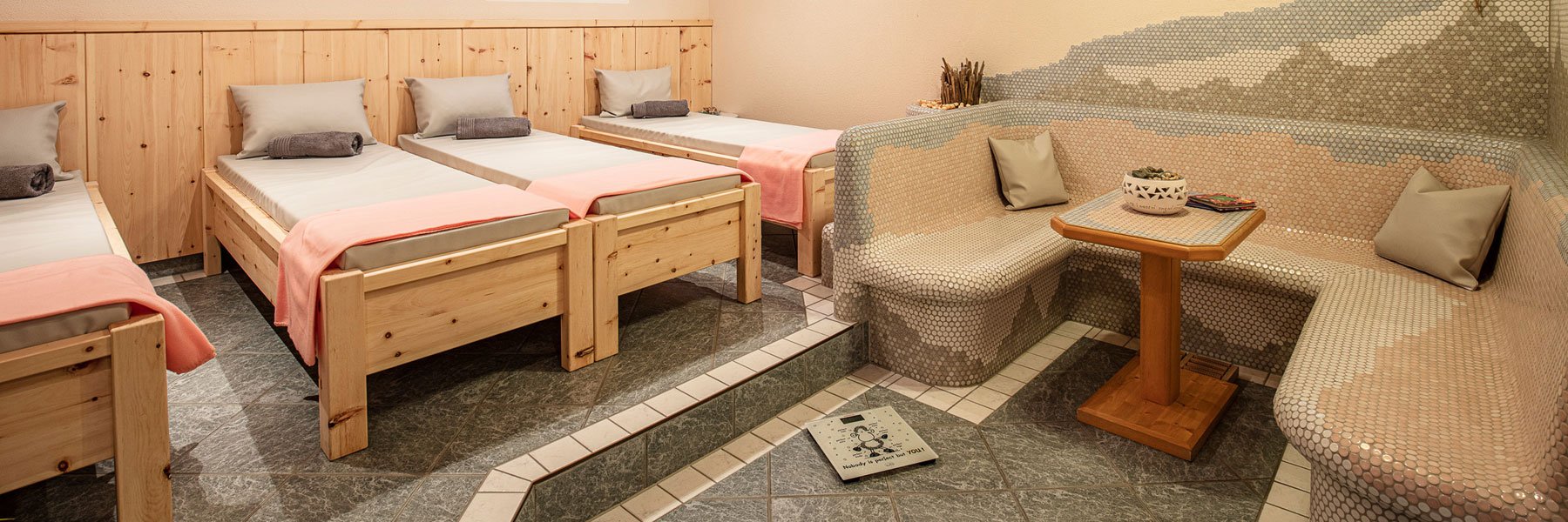 Wellnessbereich in der Sportpension Rubin